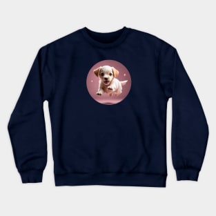 Cute Excited Golden Retriever Puppy Crewneck Sweatshirt